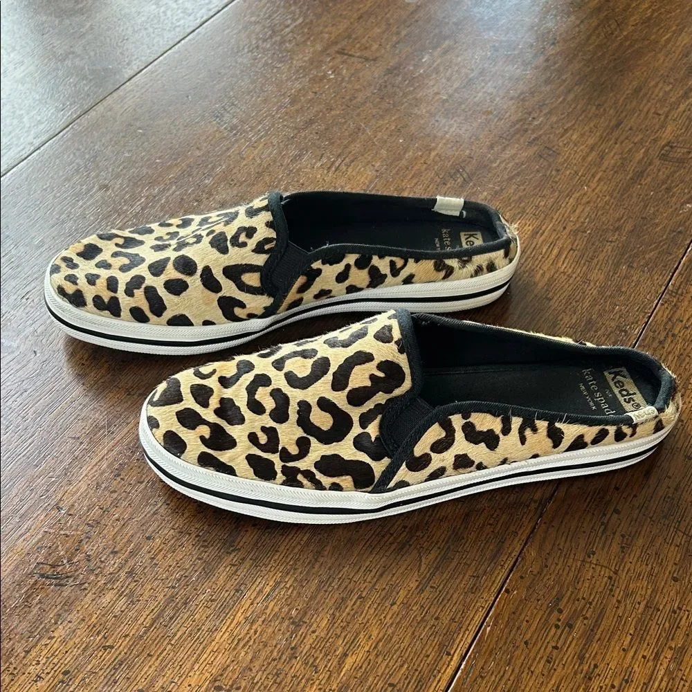 Leopard Print Slip-On Sneakers EUC Sz 8.5 - Picture 1 of 5